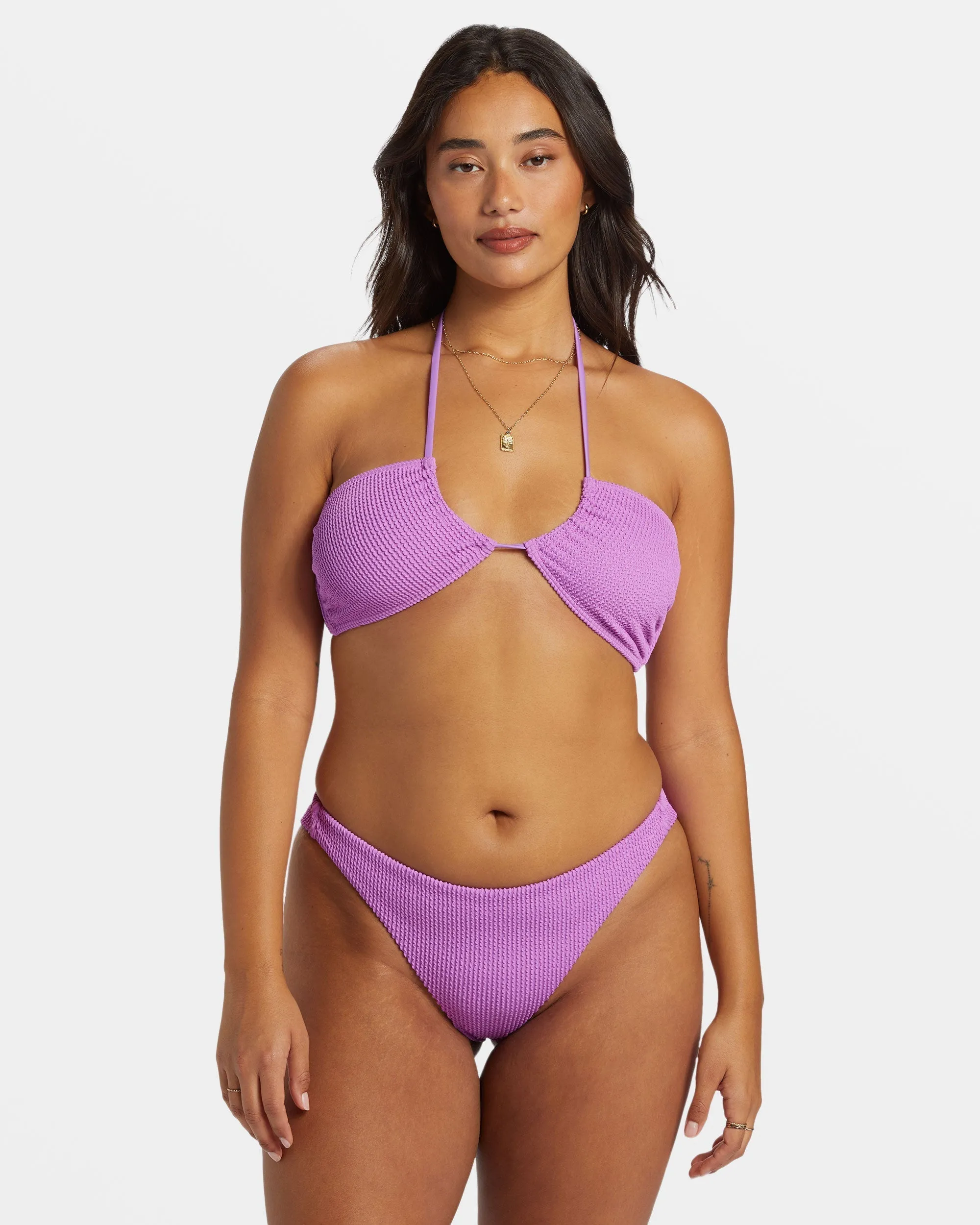 Summer High Multi-Way Bandeau Bikini Top - Bright Orchid Billabong