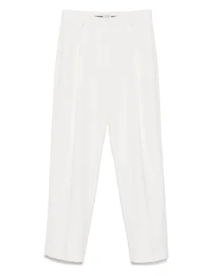 Tailored Pleat Pant in White