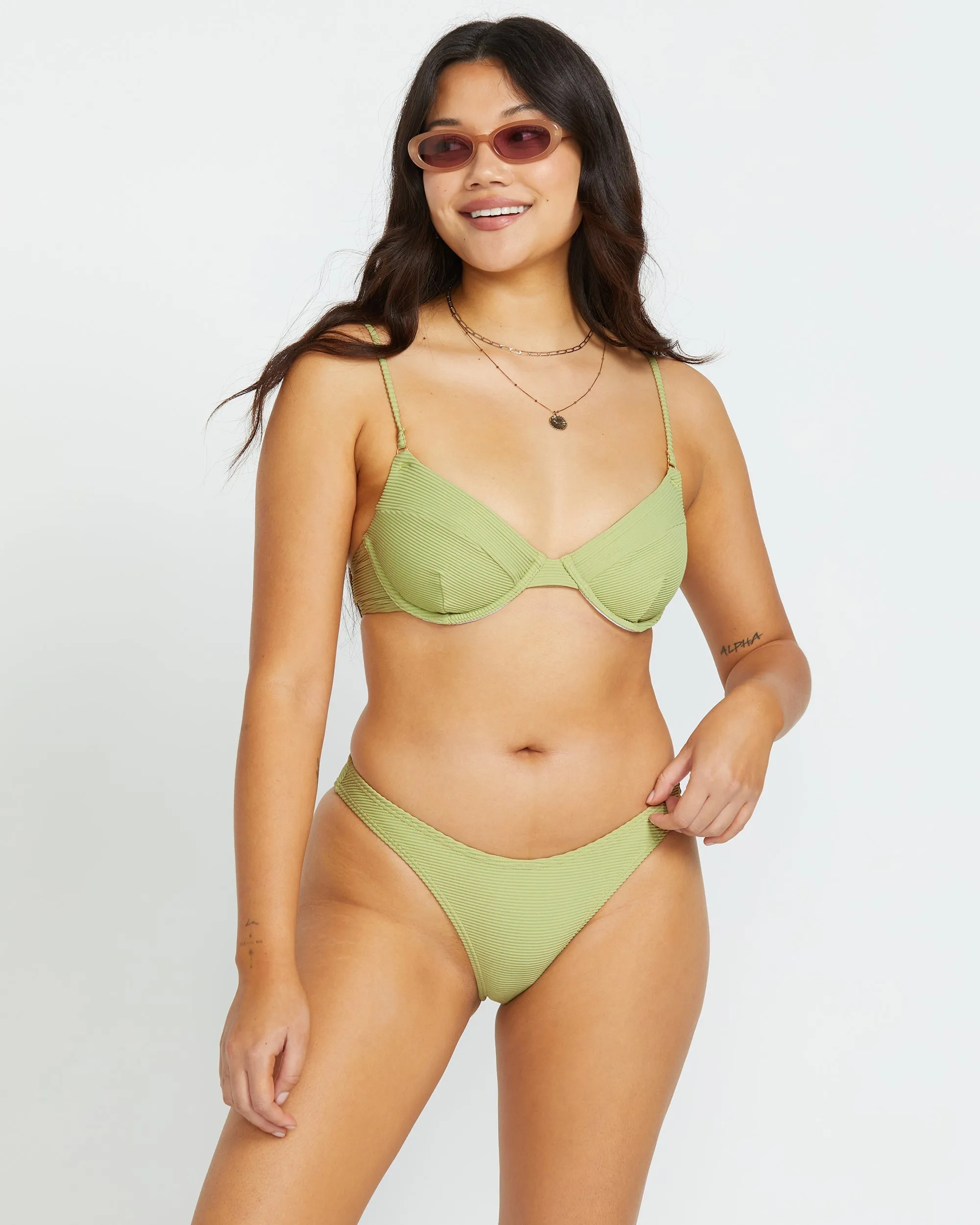 Tanlines Morgan Underwire Bikini Top - Avocado Billabong