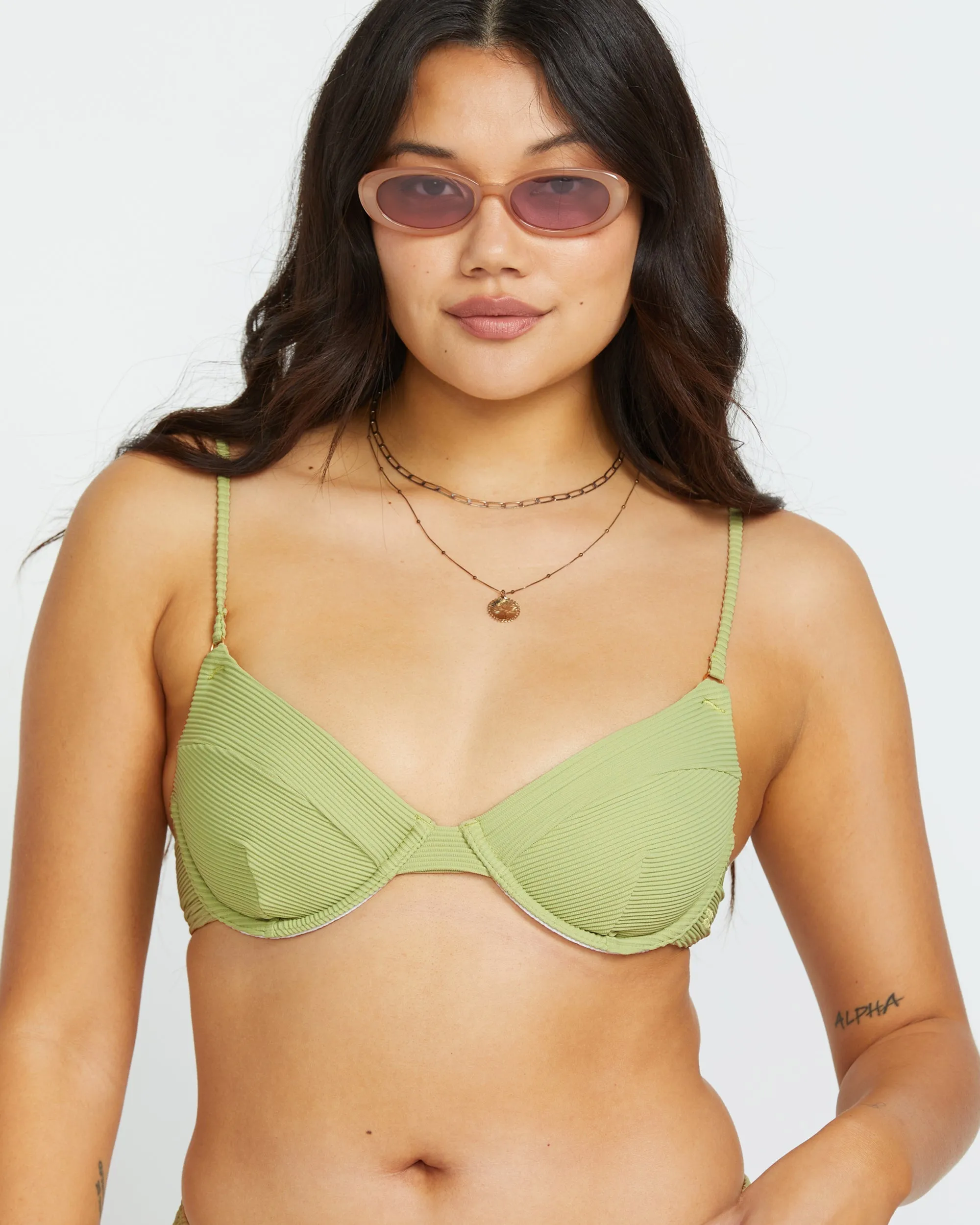 Tanlines Morgan Underwire Bikini Top - Avocado Billabong