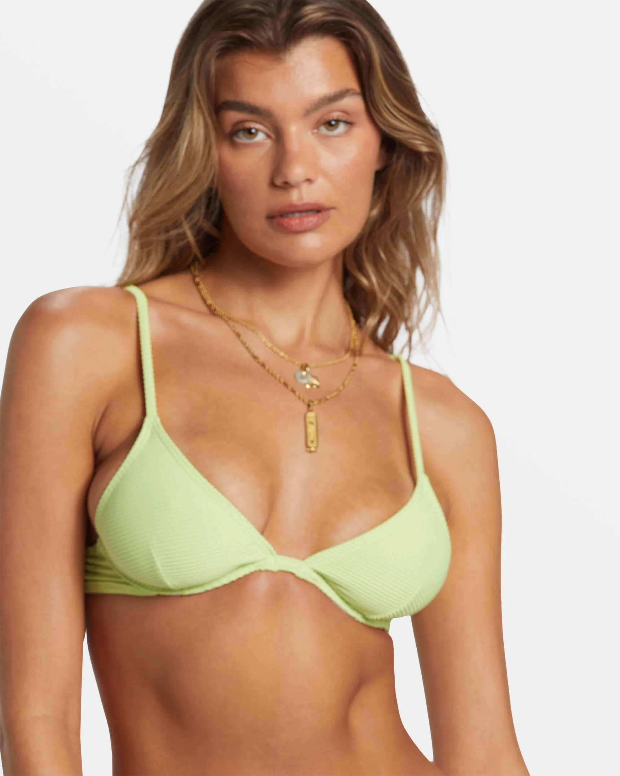 Tanlines Reese Underwire Bikini Top - Lime Zest Billabong