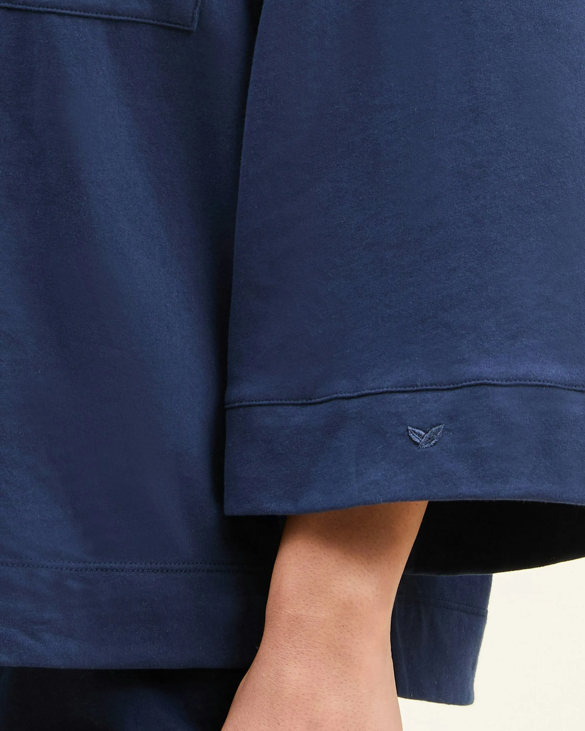 The Olivia Pima Short Set in Navy Foulard