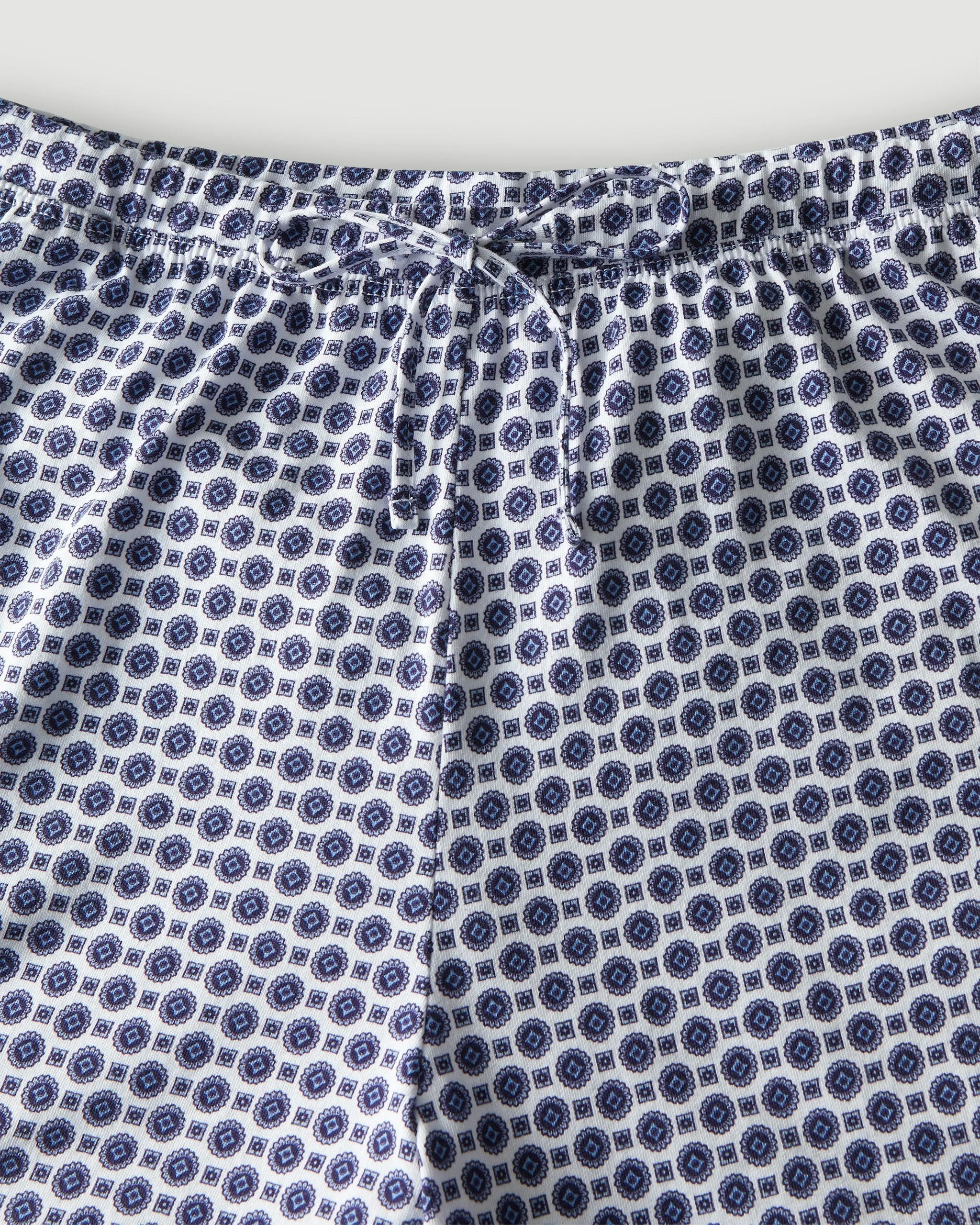 The Olivia Pima Short Set in Navy Foulard