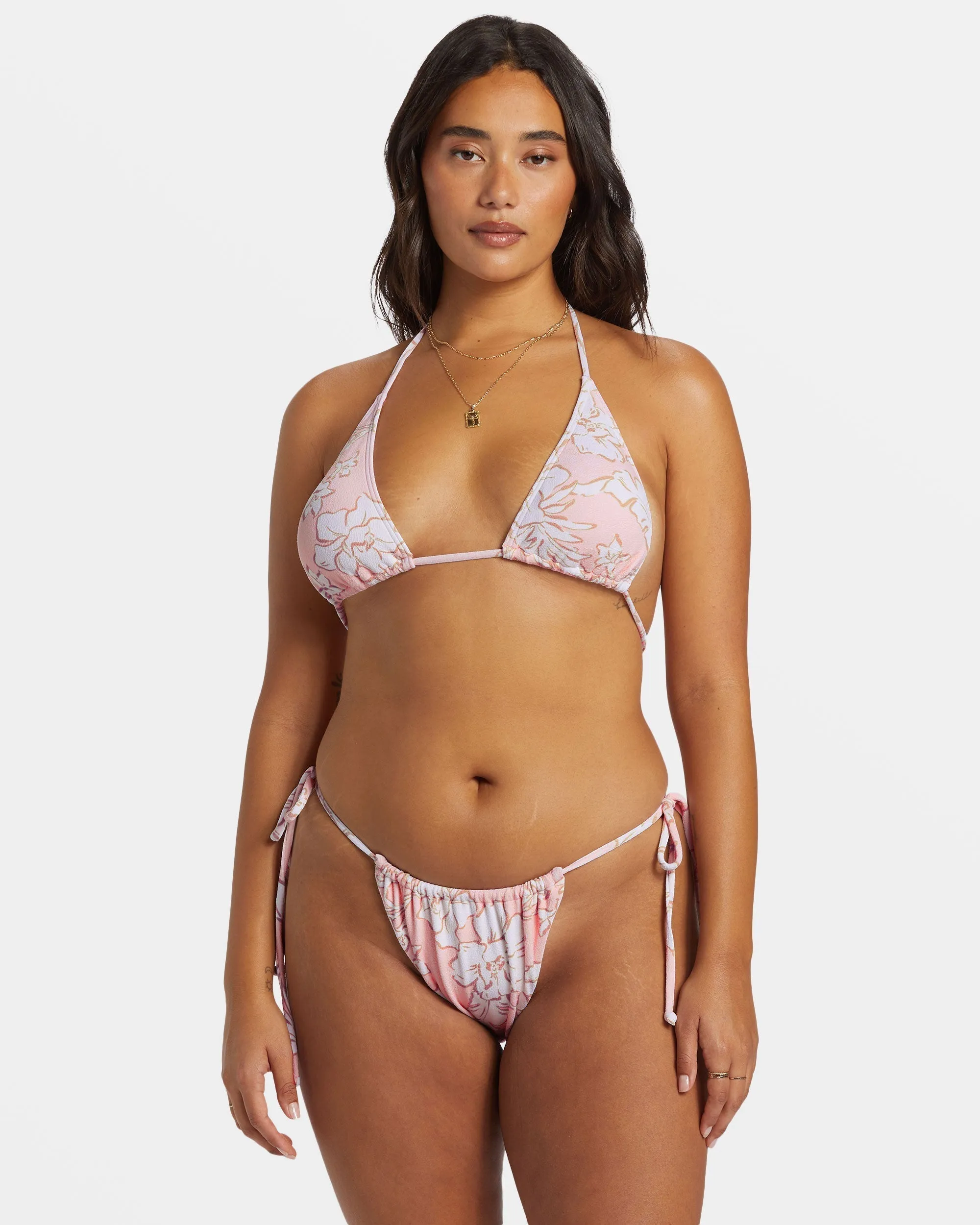 The Tropics Call Remi Triangle Bikini Top - Feeling Peachy Billabong