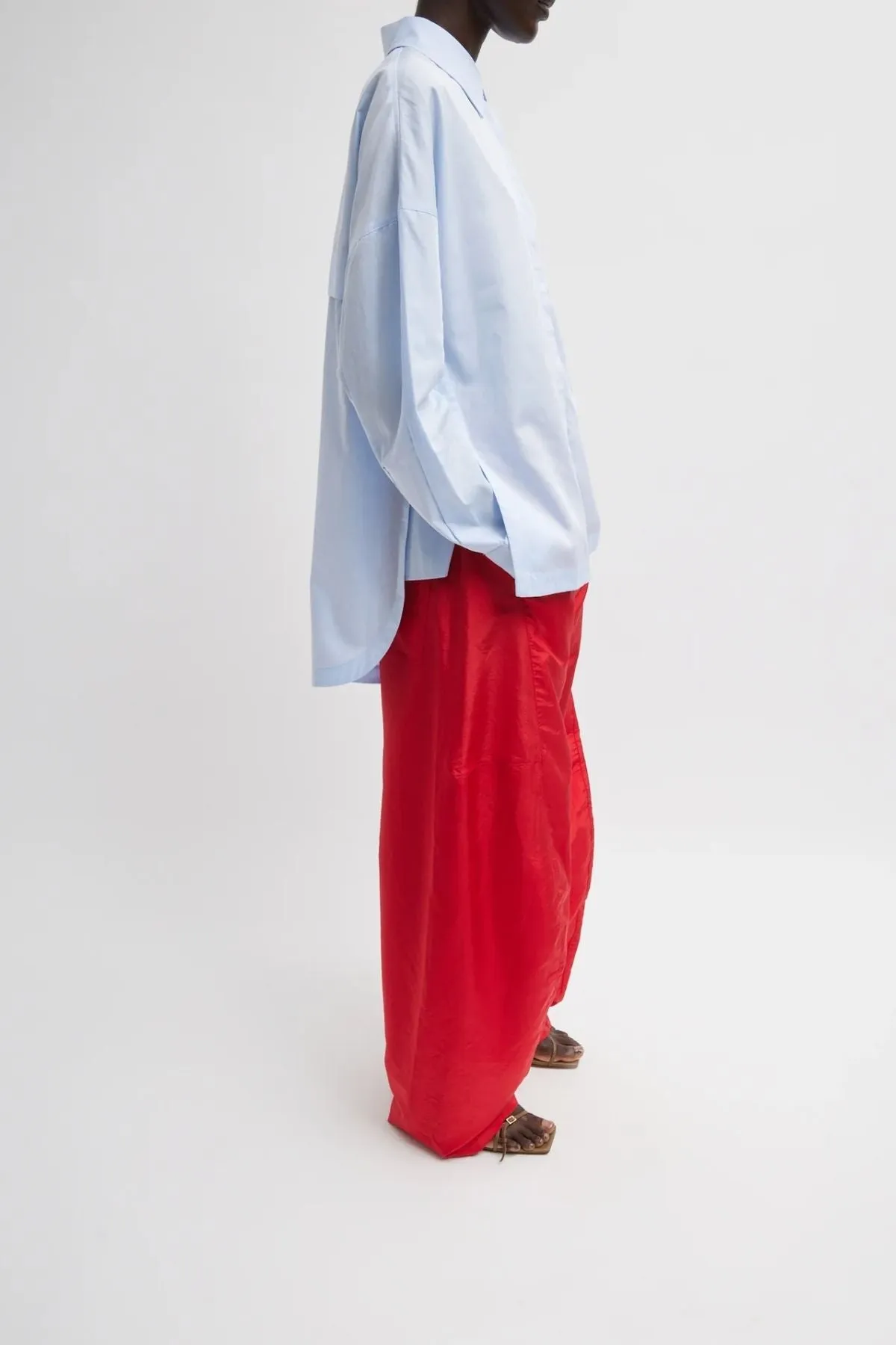 Tibi Gabe Oversized Shirt - Blue TIBI