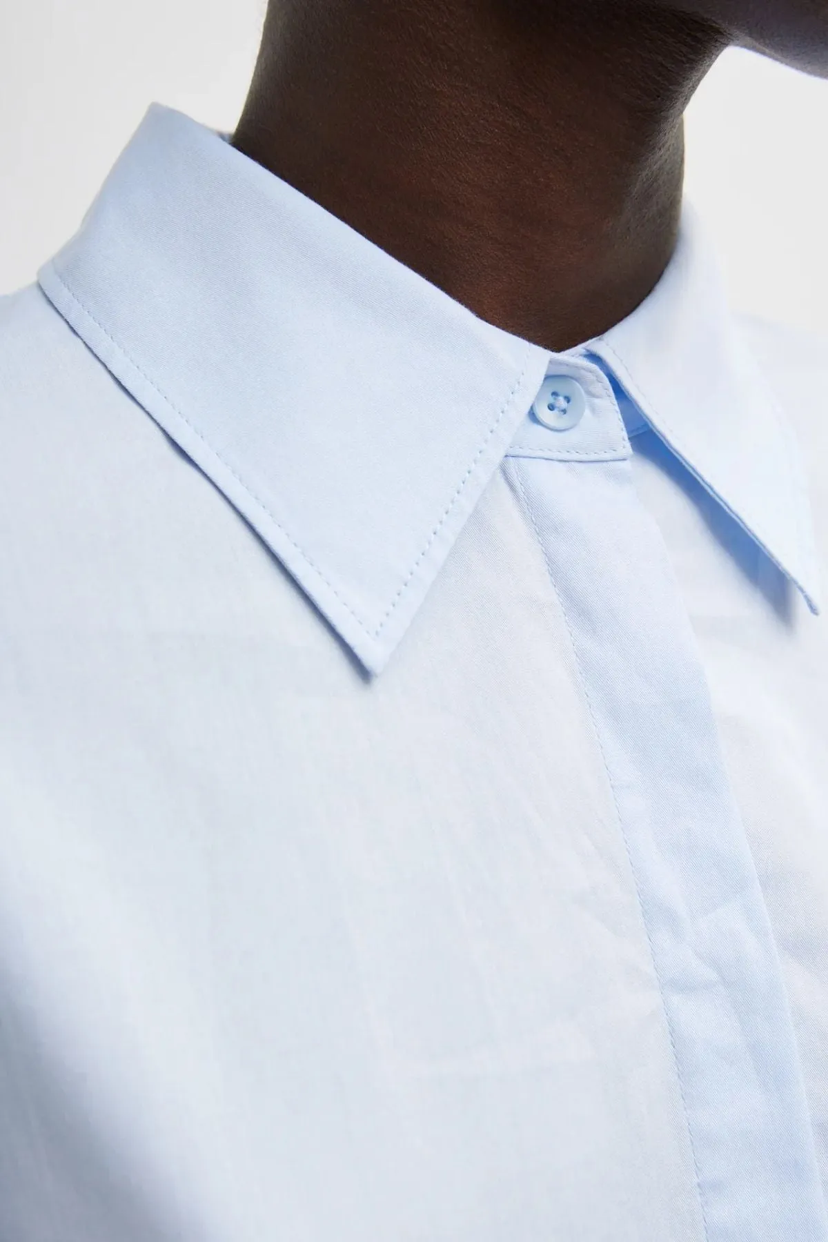 Tibi Gabe Oversized Shirt - Blue TIBI