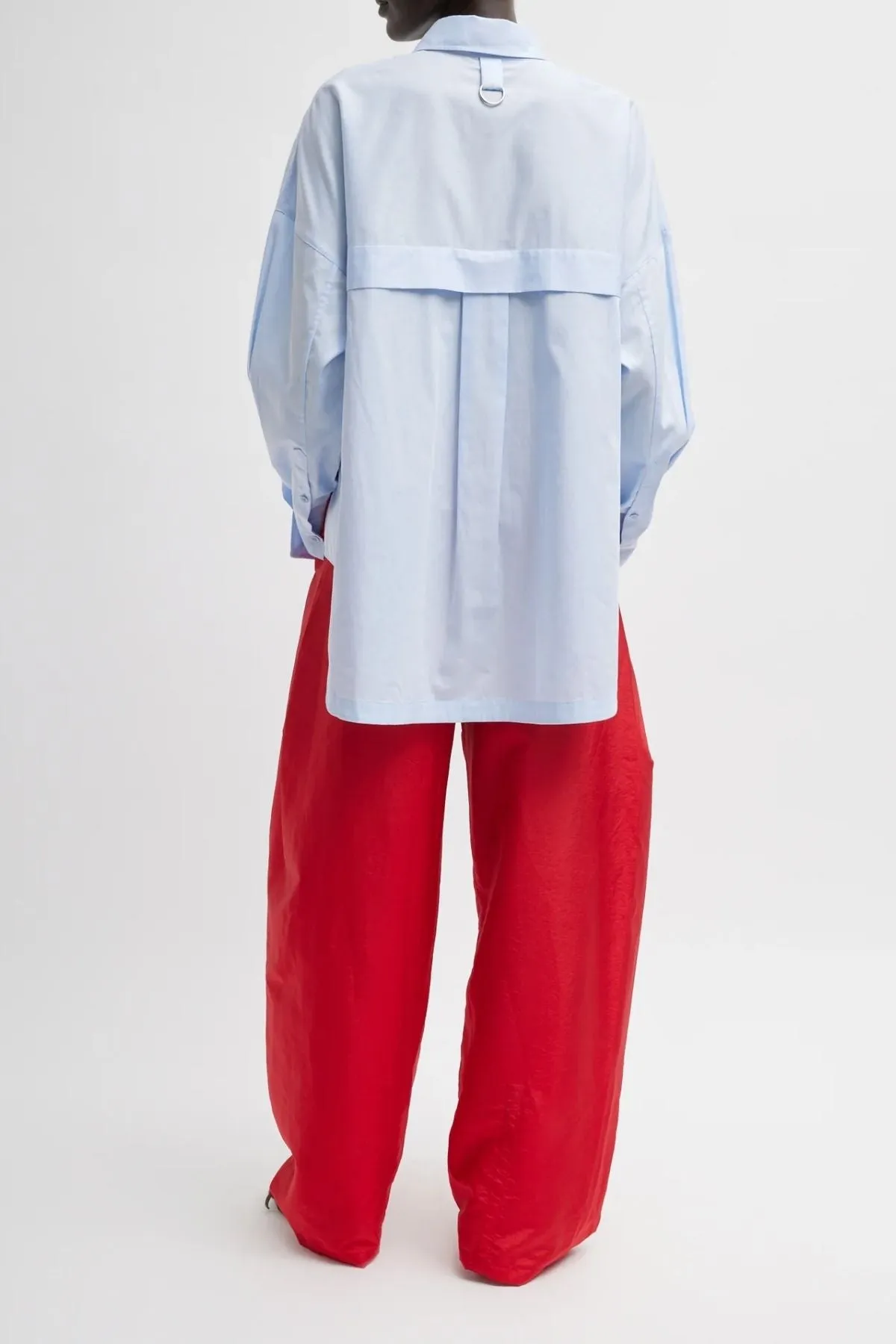 Tibi Gabe Oversized Shirt - Blue TIBI