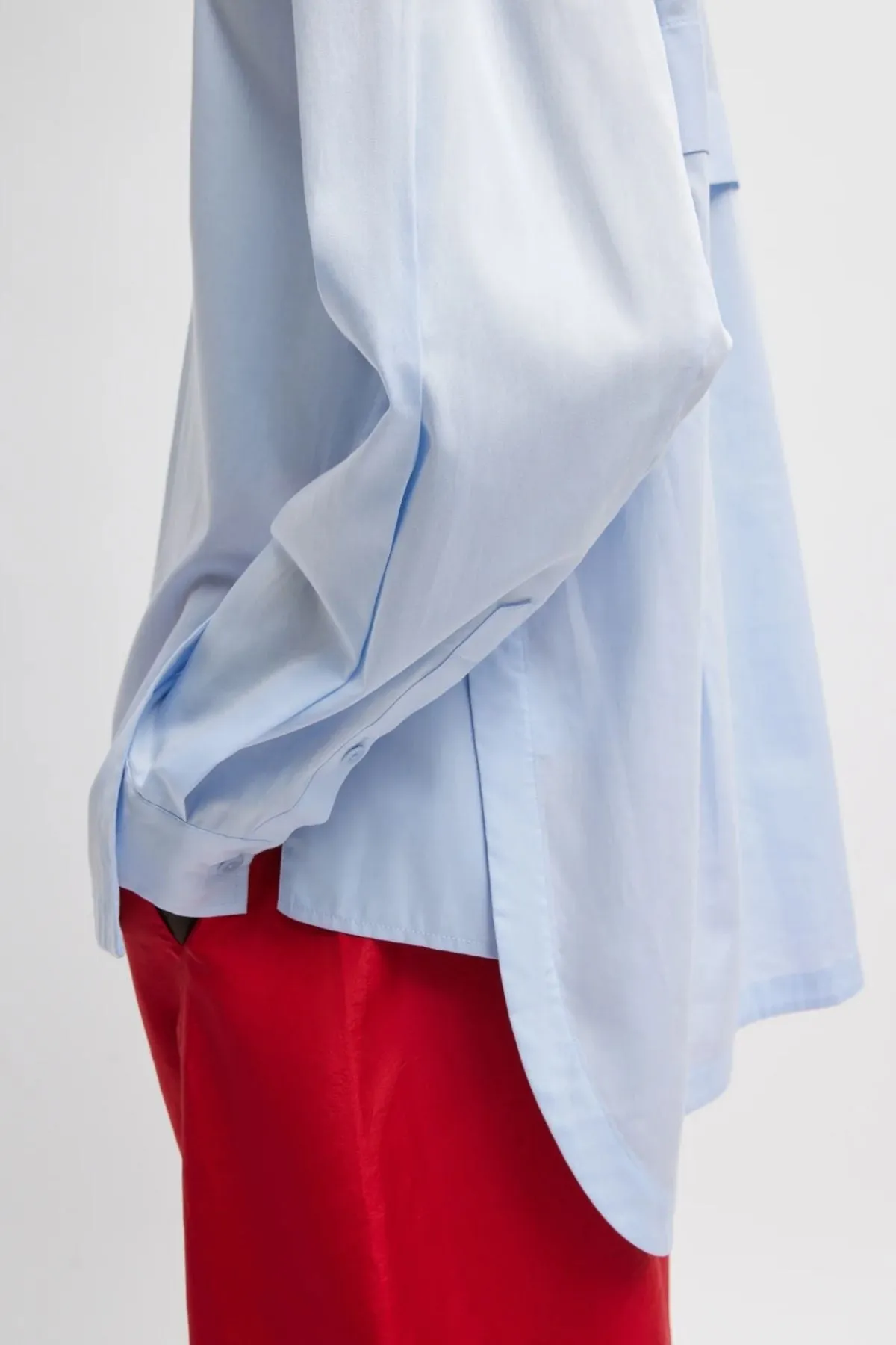 Tibi Gabe Oversized Shirt - Blue TIBI