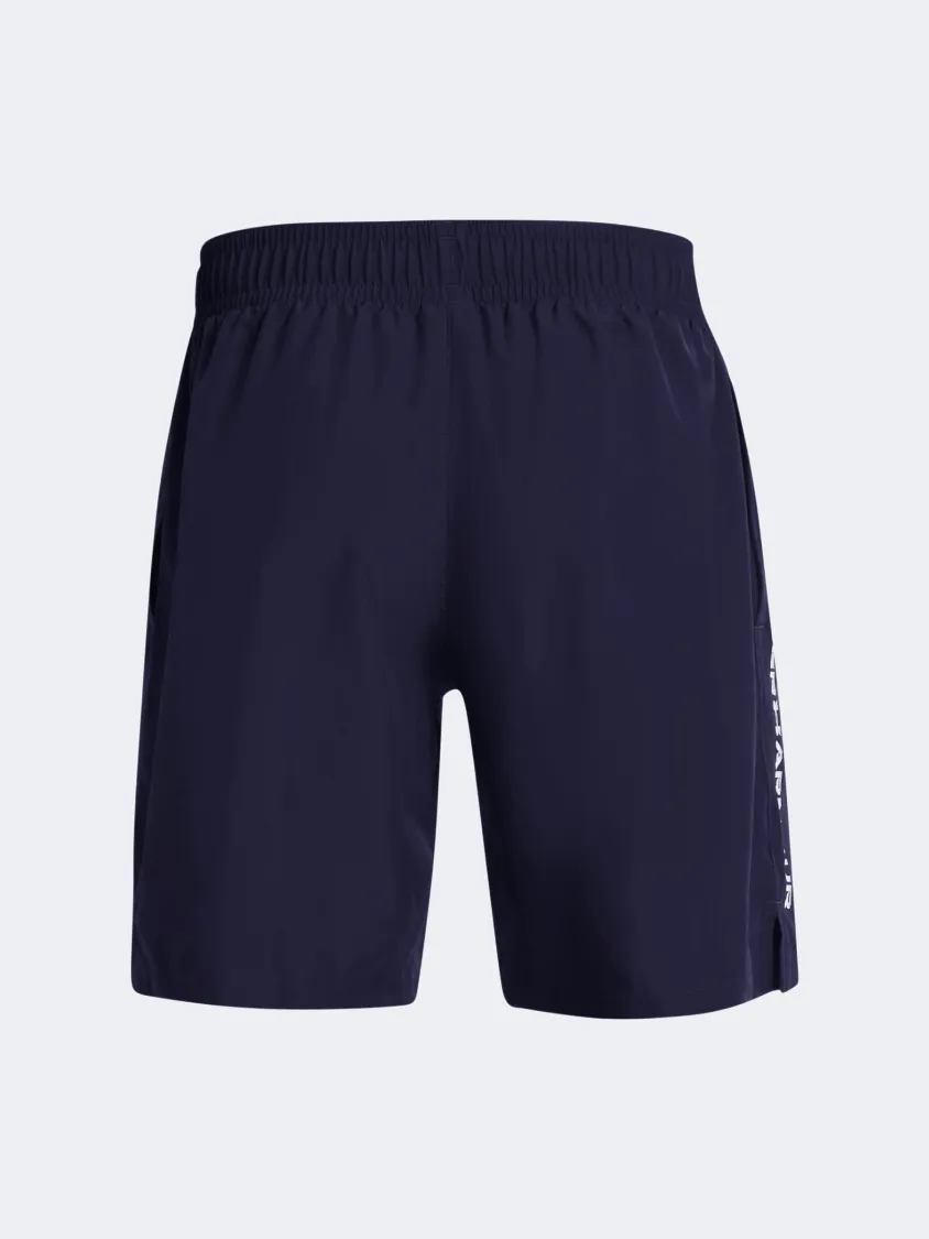 Under Armour Tech Woven Wordmark Men Training Short Midnight Navy/White