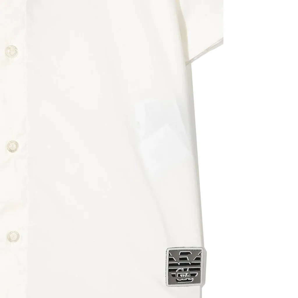 White Stripe Detail Polo Shirt