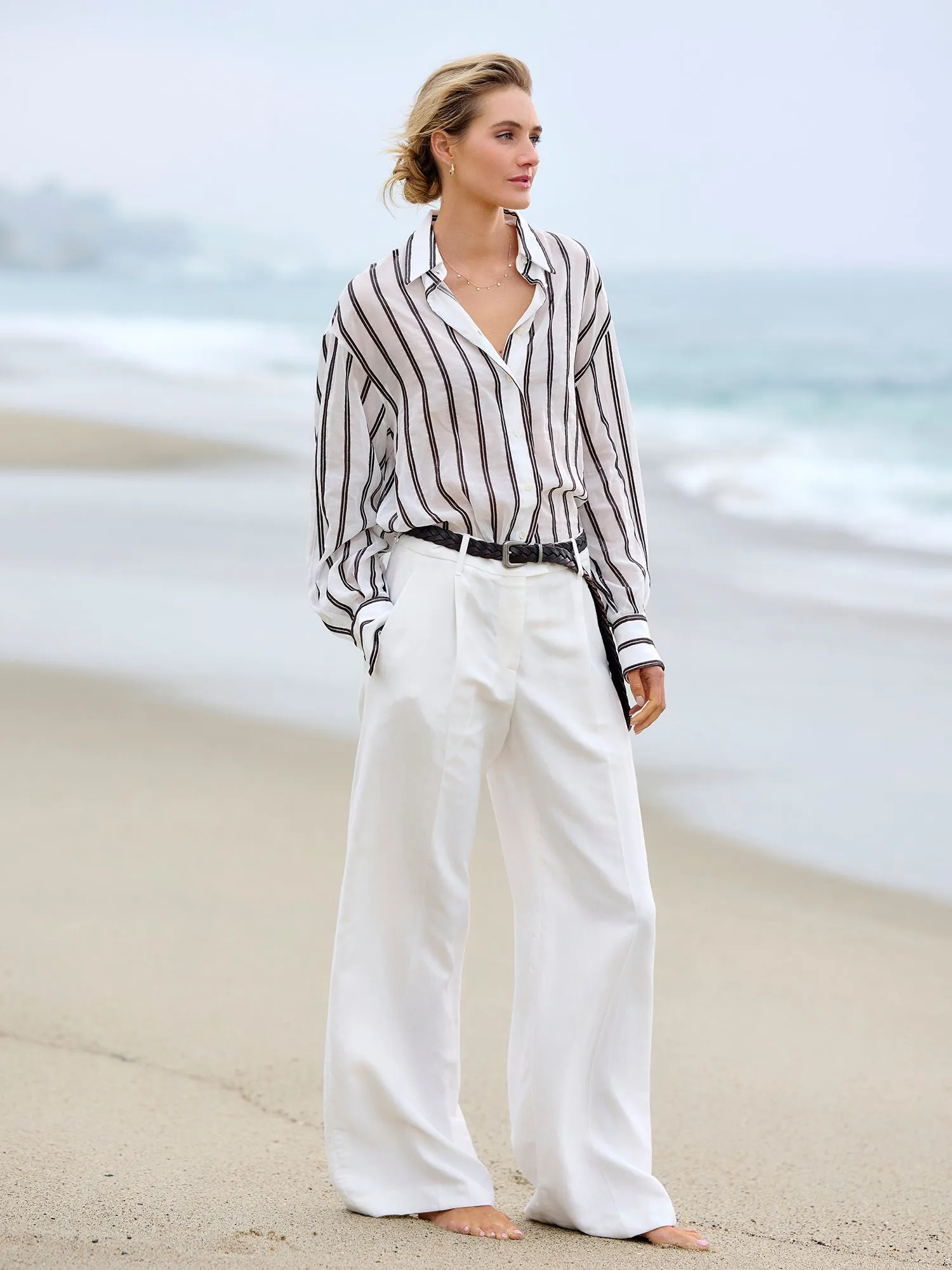 Wide Leg Pleated Pant
