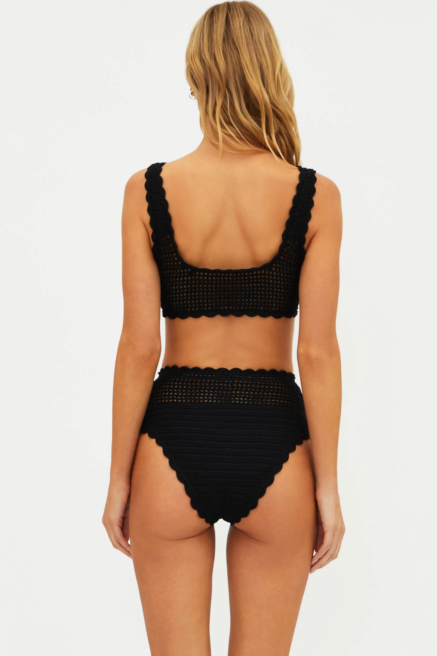 Wyatt Bottom Black Crochet Beach Riot